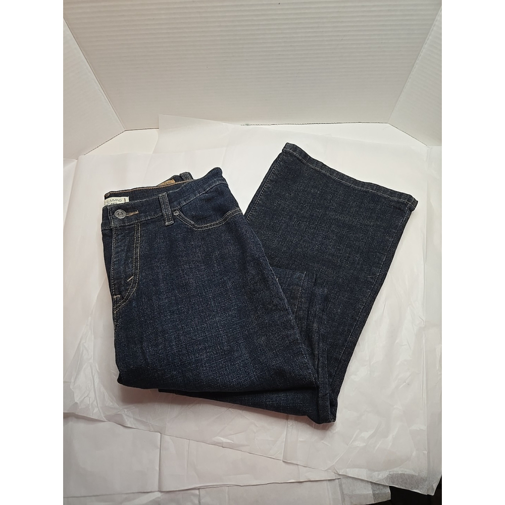 Levi's 512 Perfectly Slimming Bootcut Jeans Dark Wash Size 10 Stretch - Picture 7 of 9